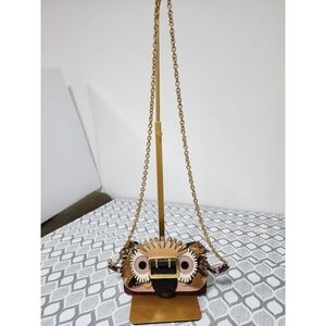 Burberry Owl Chain-Linked Crossbody Bag Multicolored